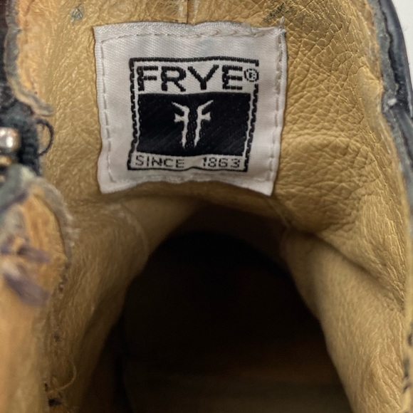 FRYE JAYDEN CROSS STRAP Black Leather Boots - Picture 9 of 16